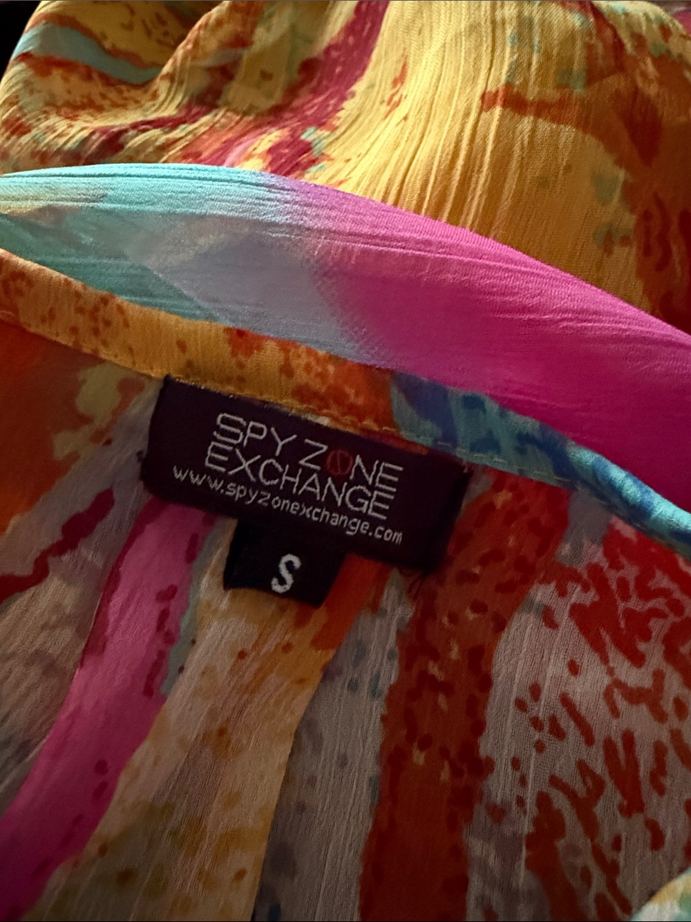 Spy Zone Exchange Abstract Maxi Dress — Size Small — EUC - Picture 7 of 7